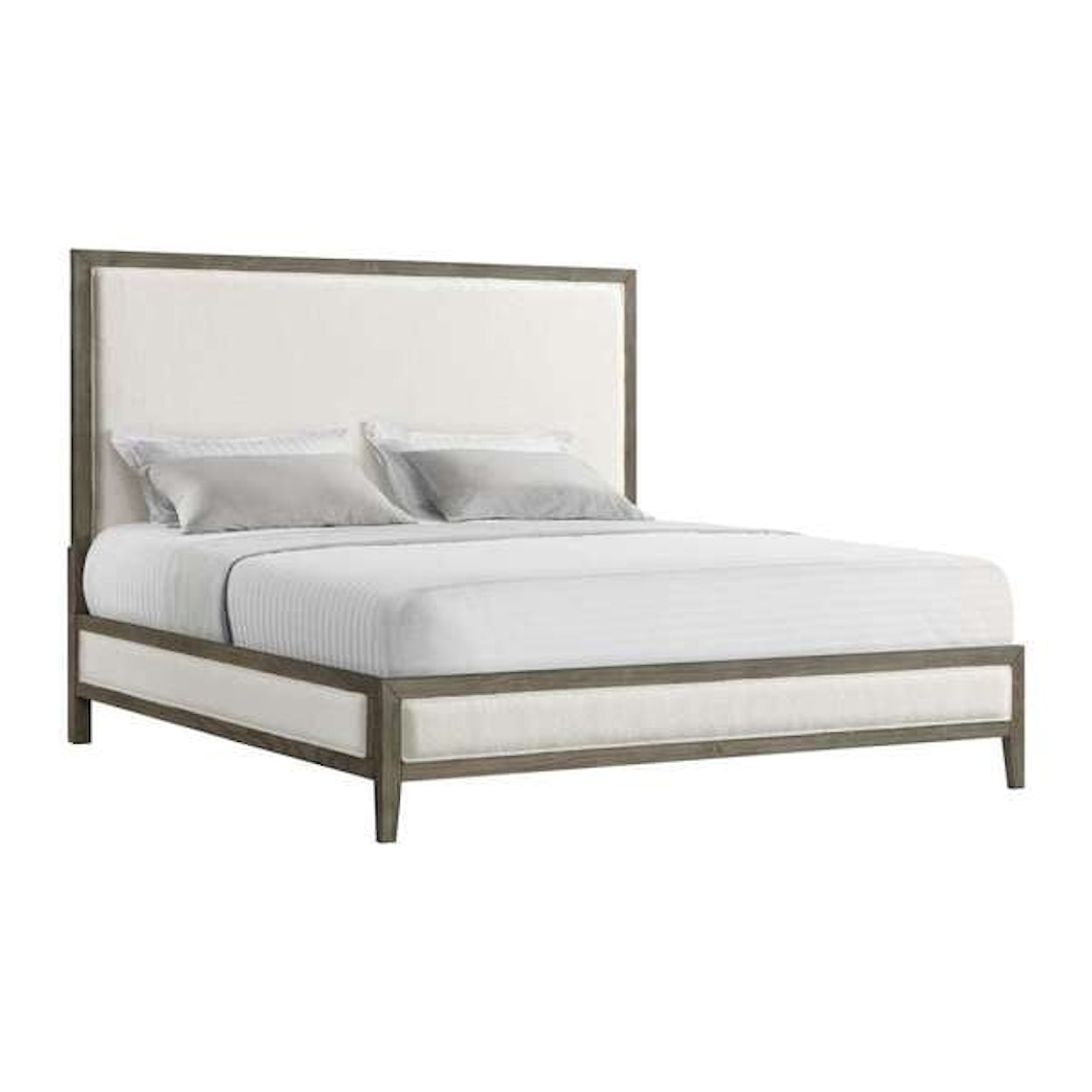 Elements International Versailles Contemporary King Panel Bed with Low Footboard