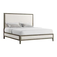 King Upholstered Bed with Low Footboard