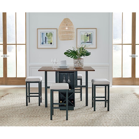 5-Piece Counter-Height Dining Set