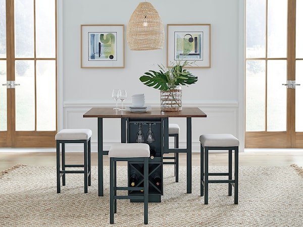 5-Piece Counter-Height Dining Set