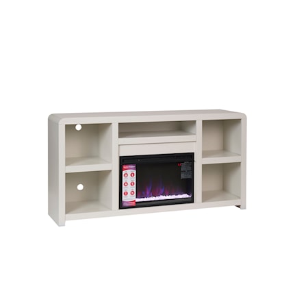 5-Shelf 66&quot; Fireplace Console