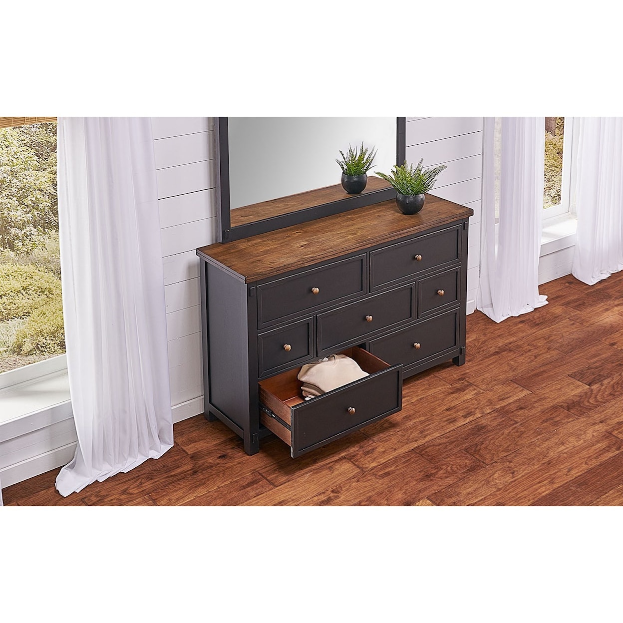 AAmerica Stormy Ridge Dresser and Mirror Set