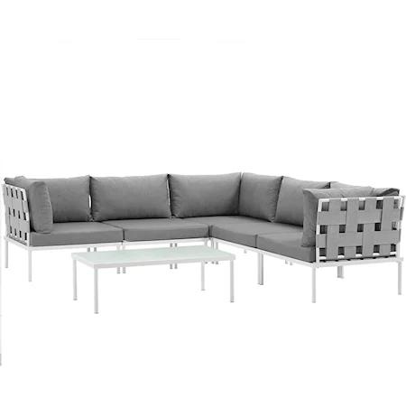 Outdoor 6 Piece Sectional Sofa Set