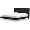 Signature Design by Ashley Cadmori King Upholstered Bed With Roll Slats