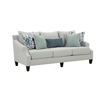 Cosmo Linen Transitional Sofa with Tapered Legs