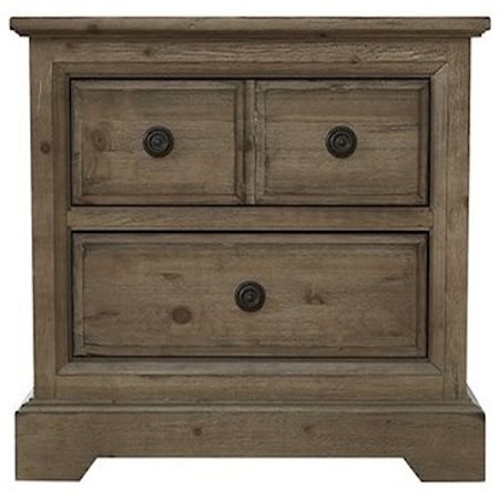 Farmhouse 2-Drawer Nightstand