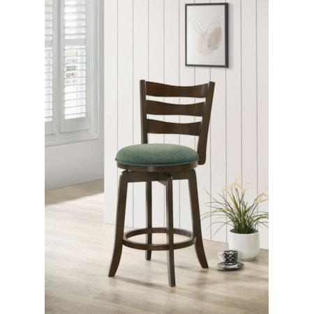 Wood Counter Height Swivel Bar Chair