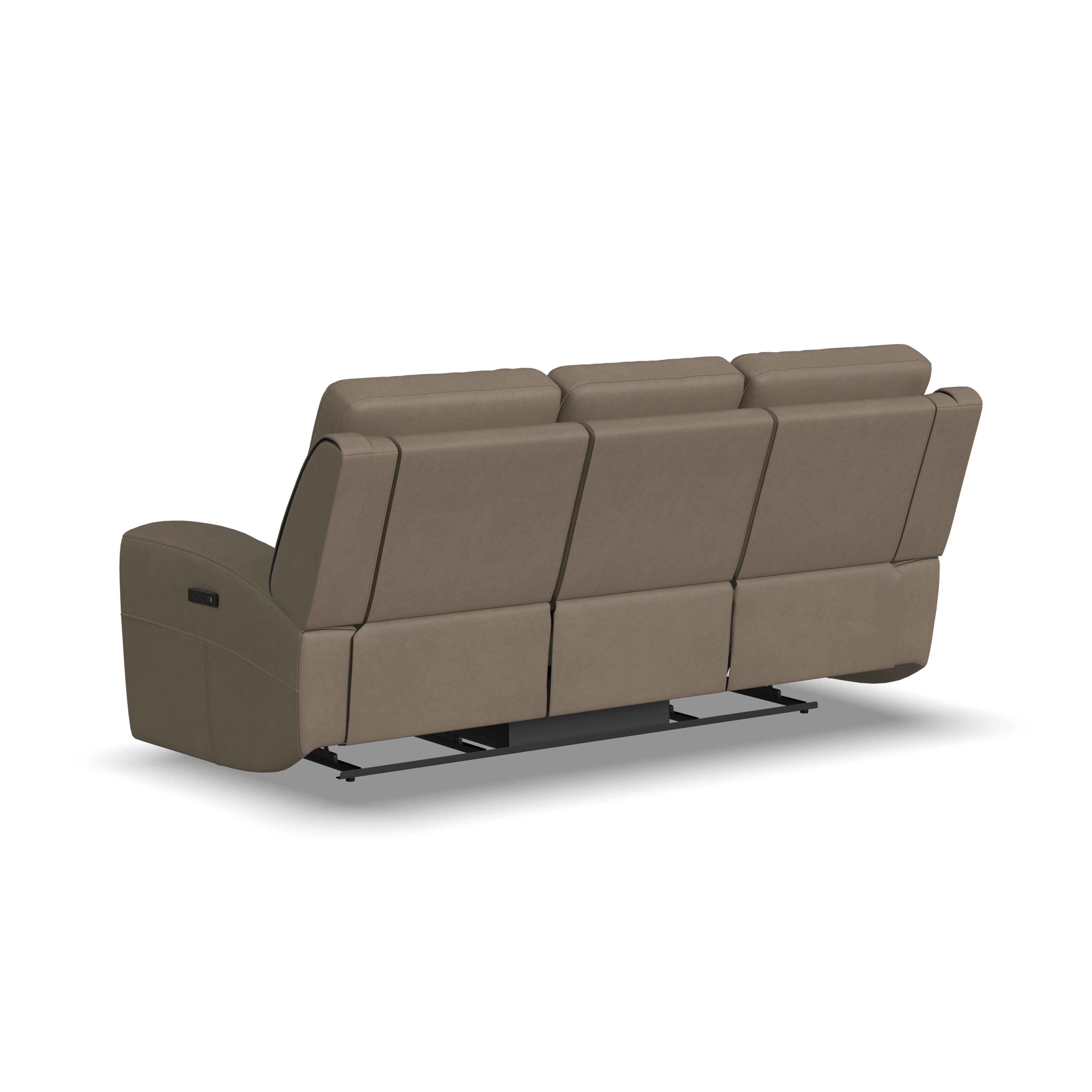 Flexsteel Iris 560600 Leather Power Reclining Sofa w/ Power Headrests