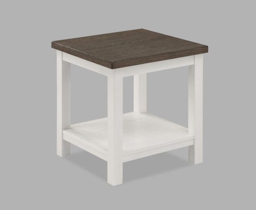 Dakota Farmhouse End Table with Casters