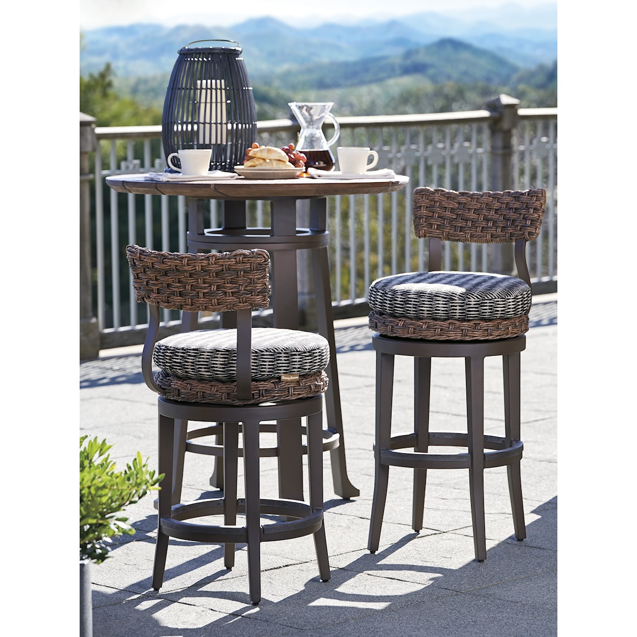 Tommy Bahama Outdoor Living Kilimanjaro Outdoor Swivel Barstool