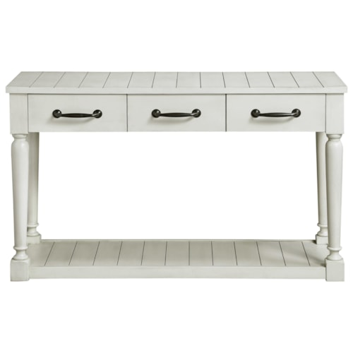Cottage Sofa Table with Three Drawers