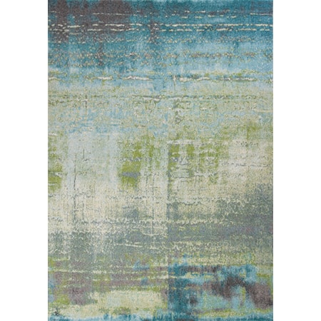 6'7" x 9'6" Blue/Green Escape Rug