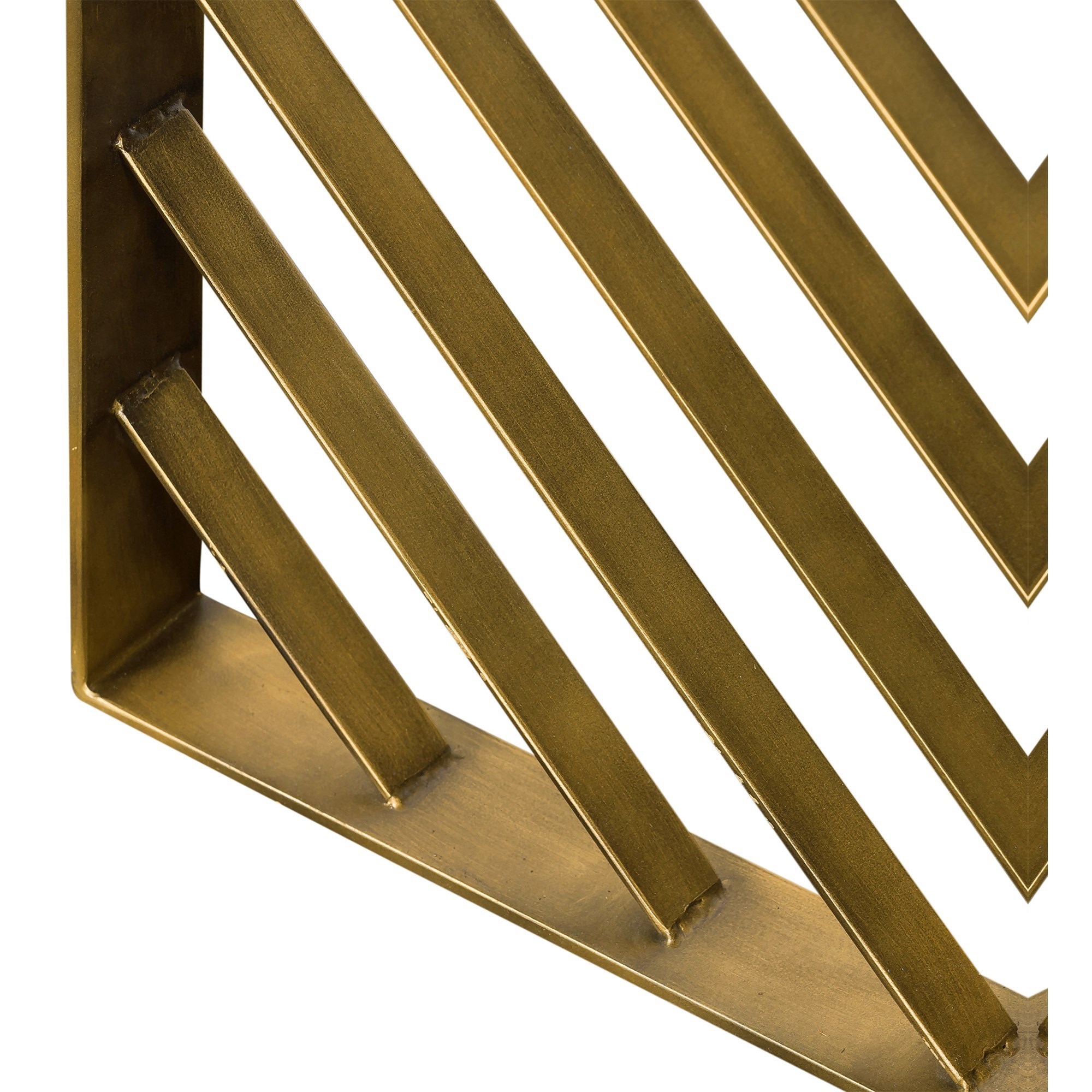 End Table with Brass Accents