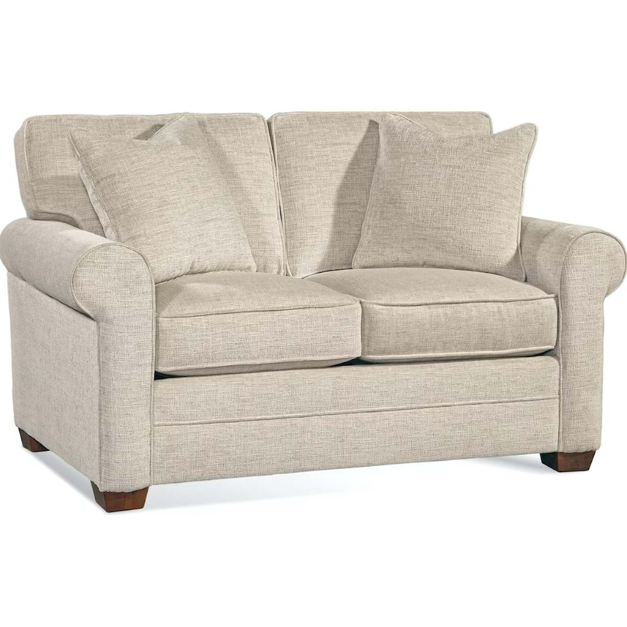 Braxton Culler Bedford Loveseat with Rolled Armrests