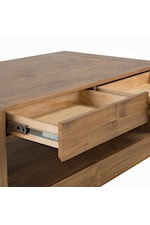 Acme Furniture Harlan Rustic 8-Drawer Coffee Table with Casters