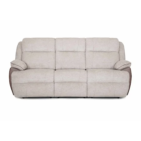 Casual Dual Power Reclining Sofa with USB