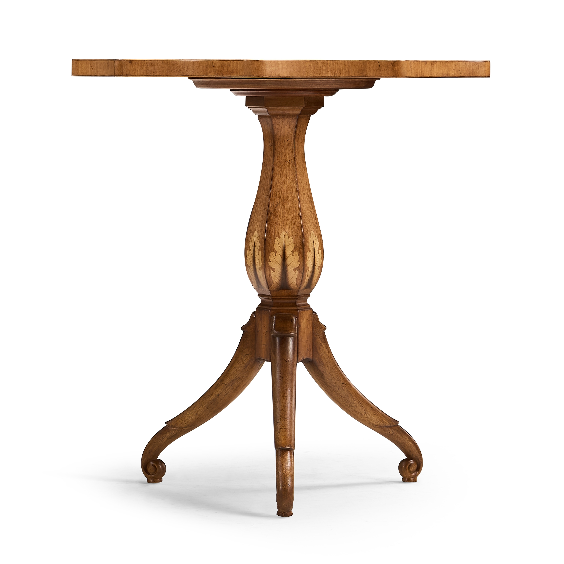 Finely Inlaid Lamp Table with Nine Sided Top