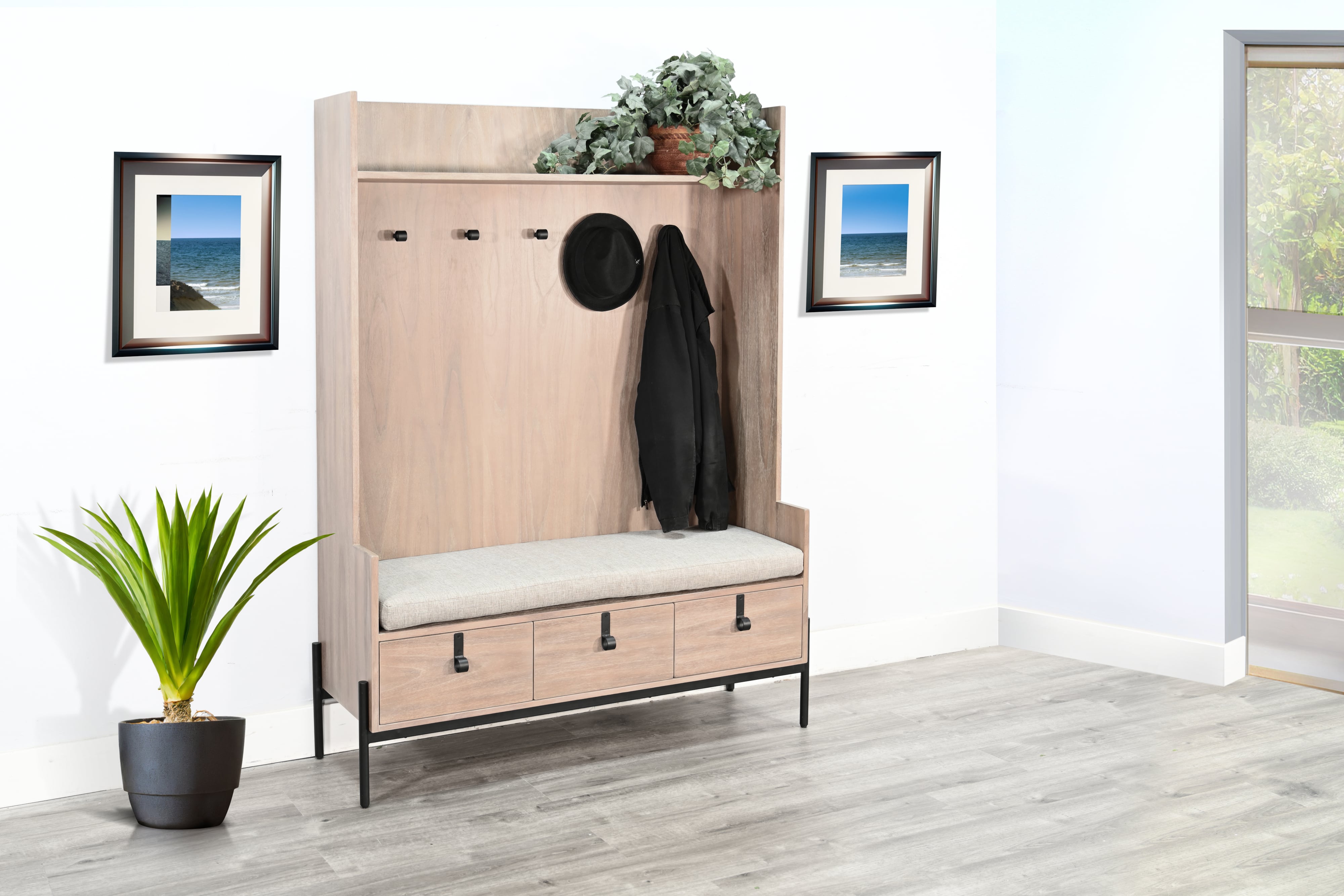 Alyssa Bench Hall Tree