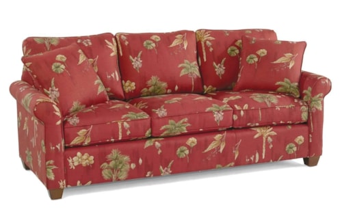 Casual Queen Sleeper Sofa with Loose Back Cushions