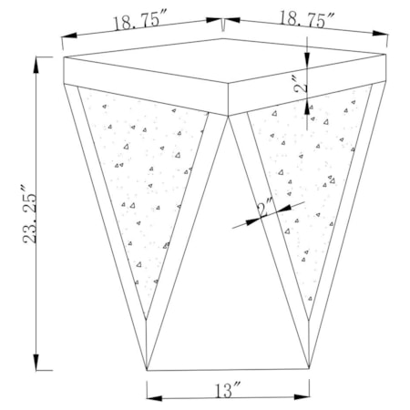Amore Crystal Side End Table