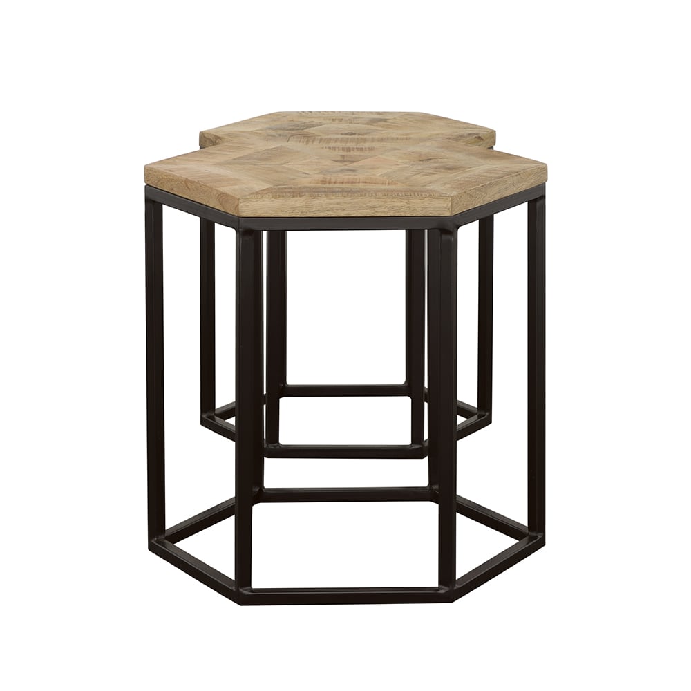 Coaster Adger Adger 2-piece Hexagonal Nesting Tables and