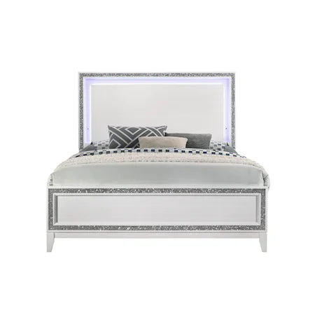 Glam King Bed with LED Lighting