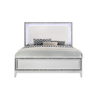 Glam Queen Bed with LED Lighting
