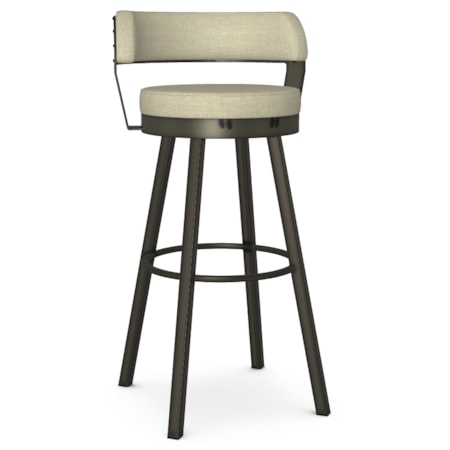 Upholstered Spectator Height Swivel Stool