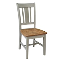 Casual Dining Chair with Hickory Accent