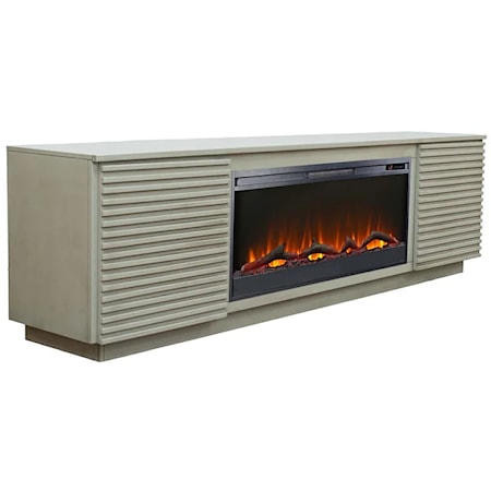 Contemporary Fireplace Mantel with Remote Control