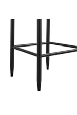 Armen Living Alegria Contemporary Outdoor Swivel Barstool with Rope Detailing