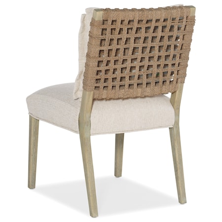 Woven Back Side Chair