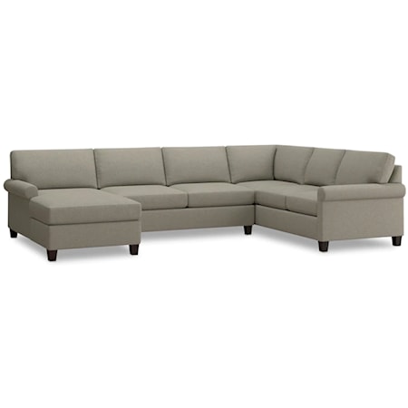 Casual 3-Piece Sectional with Left-Facing Chaise