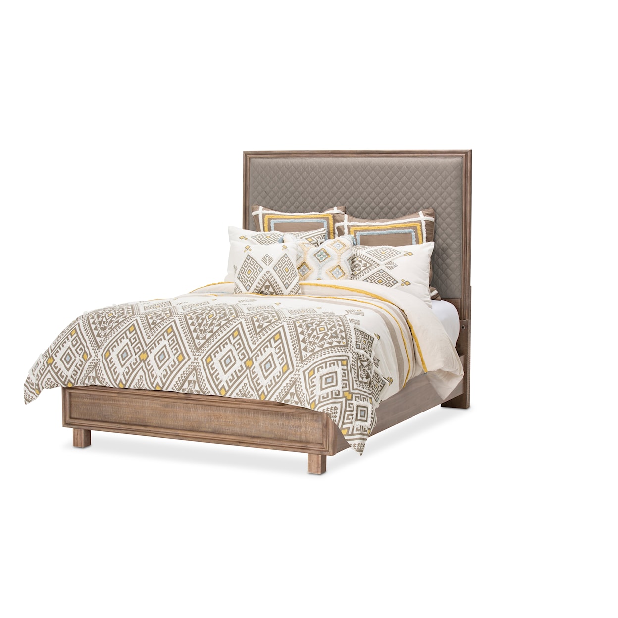 Michael Amini Hudson Ferry Upholstered Queen Panel Bed