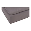 Moe's Home Collection Clay Clay Ottoman Livesmart Fabric Light Grey