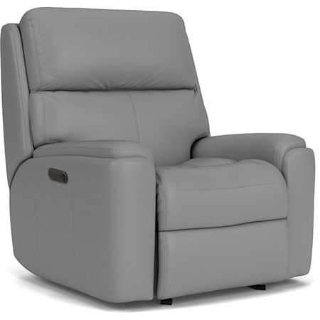 Casual Rocking Recliner with Pillow Arms