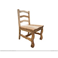 Marquez Rustic Solid Wood Dining Chair with Carved Legs