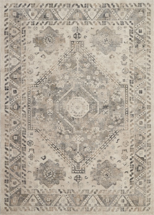9'6" x 13' Cream/Grey Rectangle Rug
