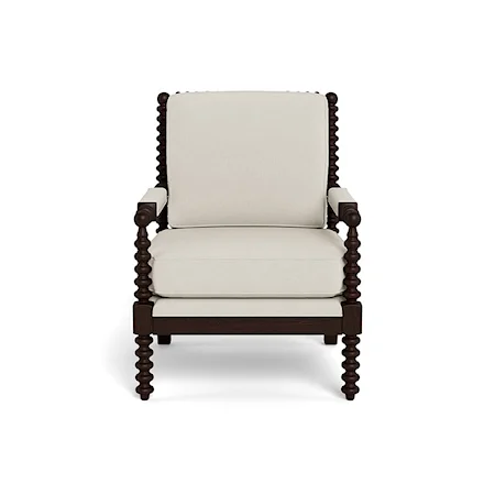 Traditional Soho Accent Chair with Carved Frame