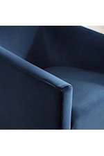 Modway Twist Accent Lounge Performance Velvet Swivel Chair - Midnight Blue