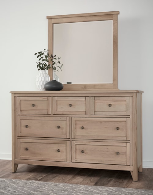 Transitional Dresser & Mirror Set