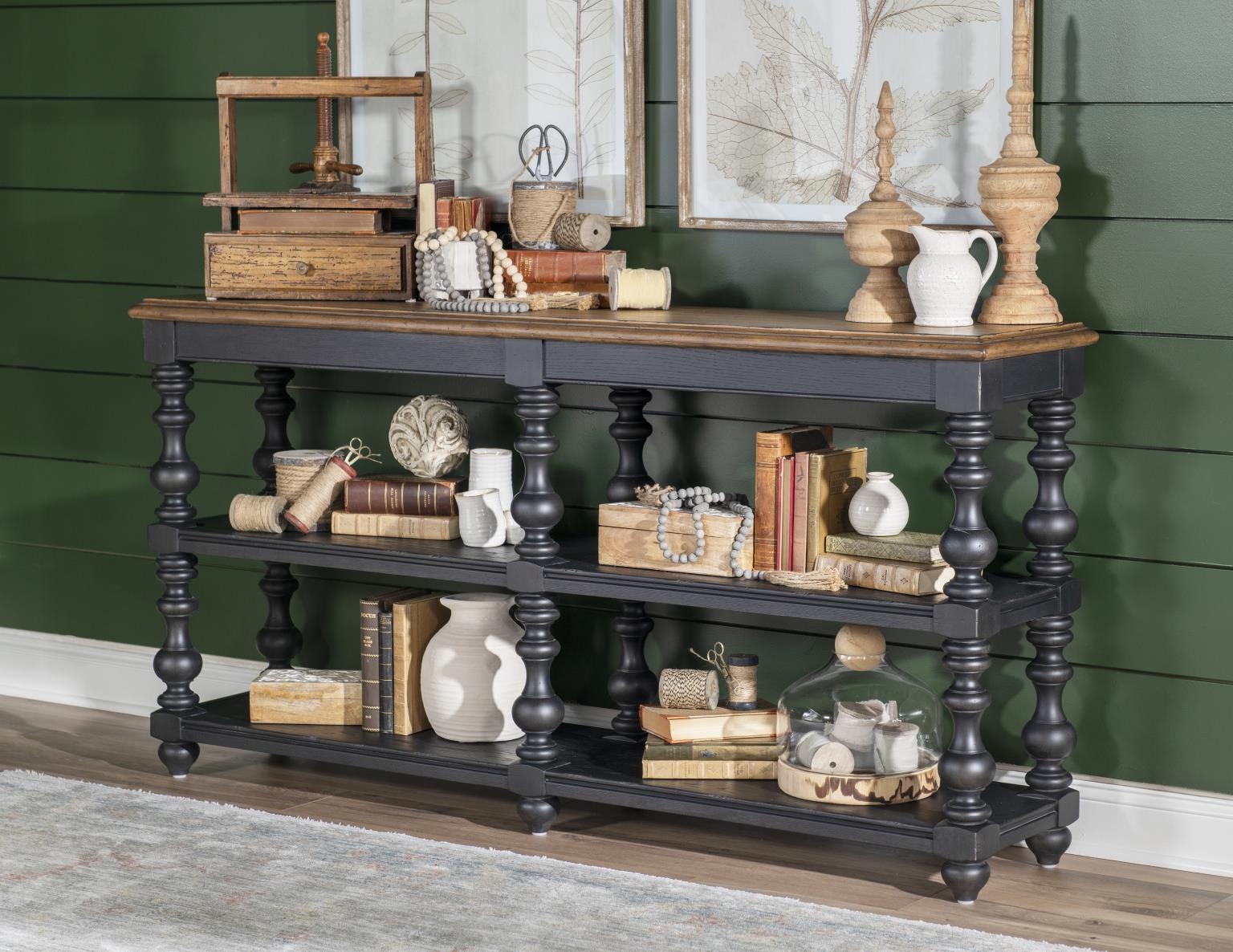 Legacy Classic Vintage Market Turned Bobbin Leg Console Table