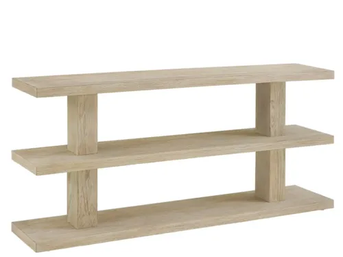 Coastal Console Table with 2 Lower Shelves