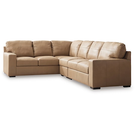 Leather Match 3-Piece Sectional