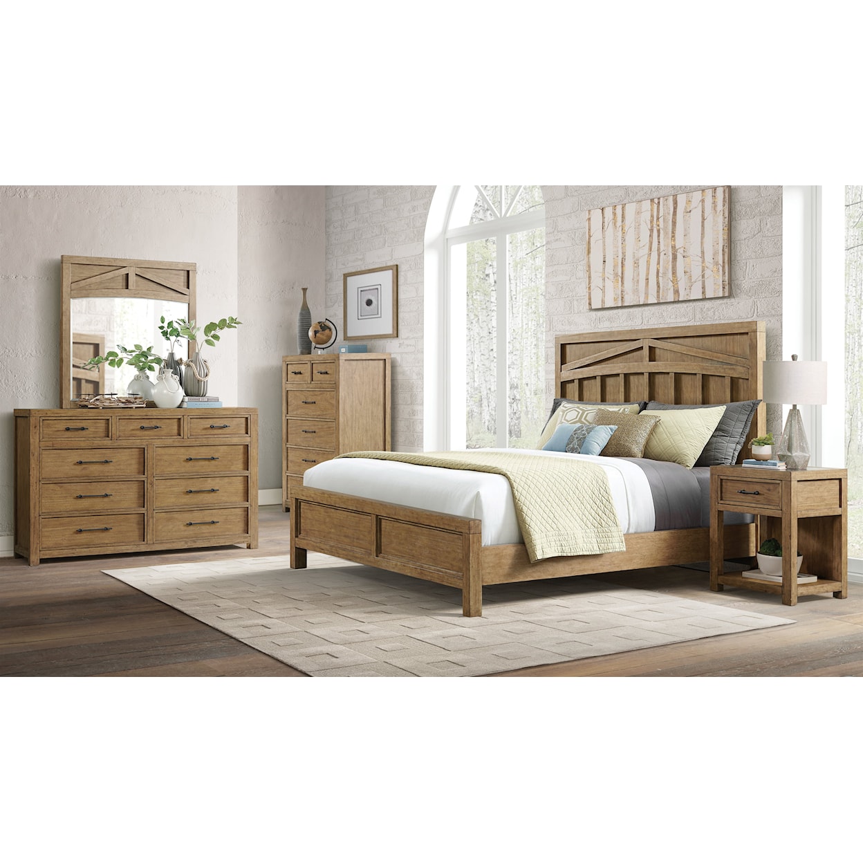 Riverside Furniture Bozeman Queen Panel Bed