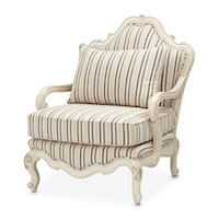 Traditional Upholstered Chair with Scroll Legs