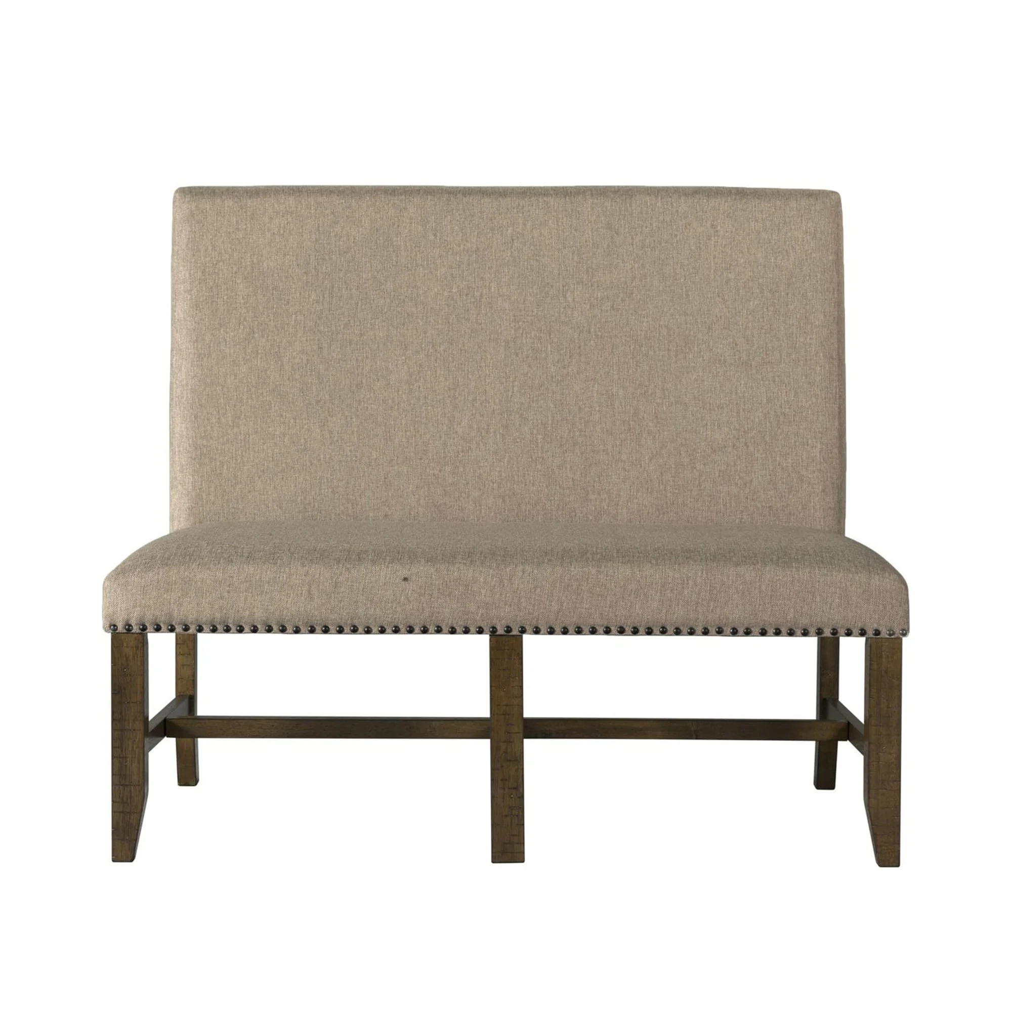 Elements Franklin DFK100BN Rustic Farmhouse Upholstered Dining Bench