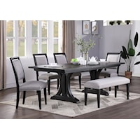 Transitional 6-Piece Dining Set