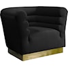 Meridian Furniture Bellini 3-Piece Black Velvet Living Room Group