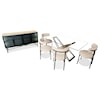 Modus International Aere Boucle Upholstered Metal Leg Dining Chair